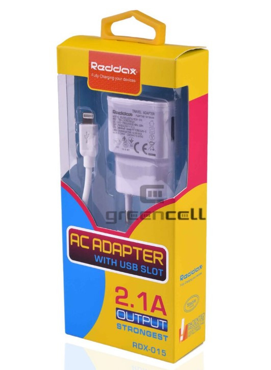 СЗУ Reddax RDX-015 5V2,1A белый + Lightning кабель СЗУ Reddax RDX-015 5V2,1A белый + Lightning кабель