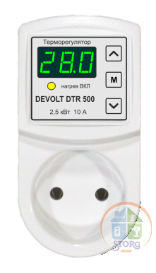 Терморегулятор Devolt ТR-500 инкубатор (t от -50 С до +125 C/ Макс. нагрузка до 0,5 кВт)
