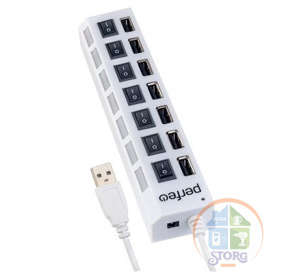 Perfeo USB-HUB 7 Port, (PF-H033 White) белый