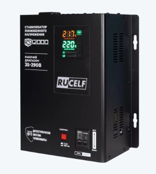 Стабилизатор напряжения релейный RUCELF RS-12000 (12000ВА, 35-290В, навесной)