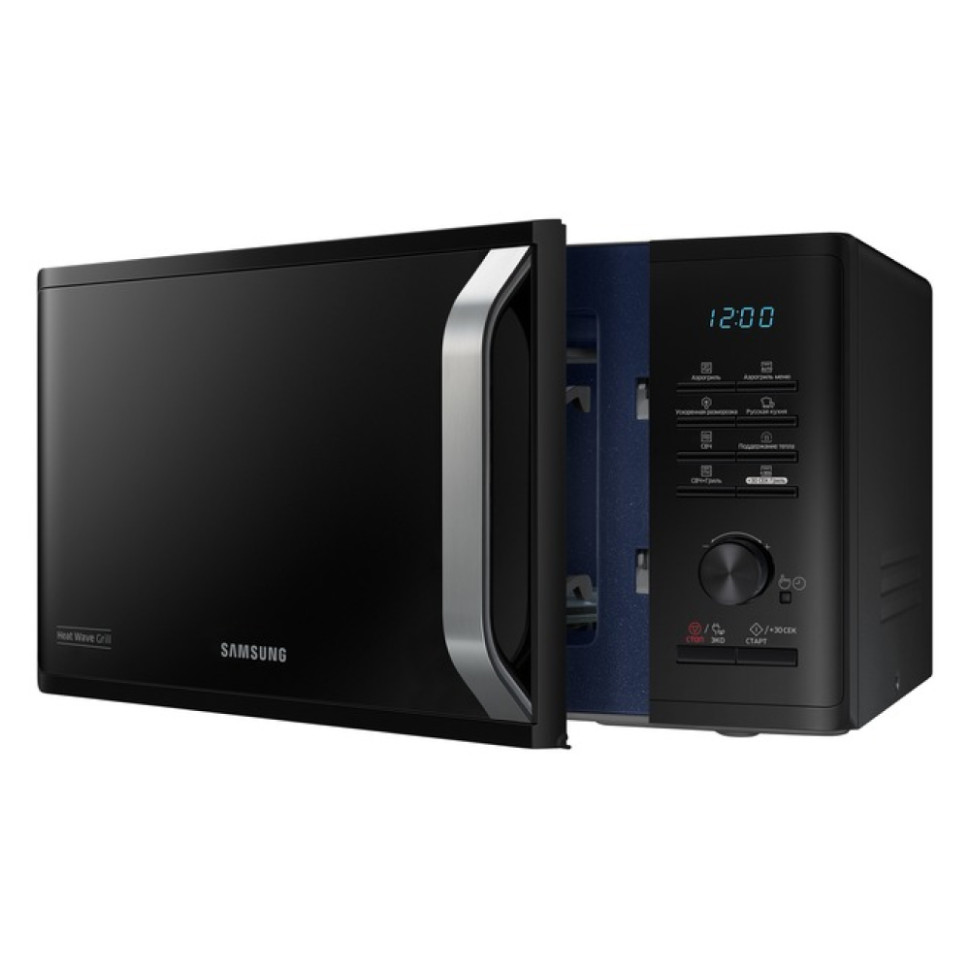 Микроволновая печь Samsung MG23K3575AK Черный, 23 л, 800Вт, гриль 1100Вт, 28,8 см, 20 программ