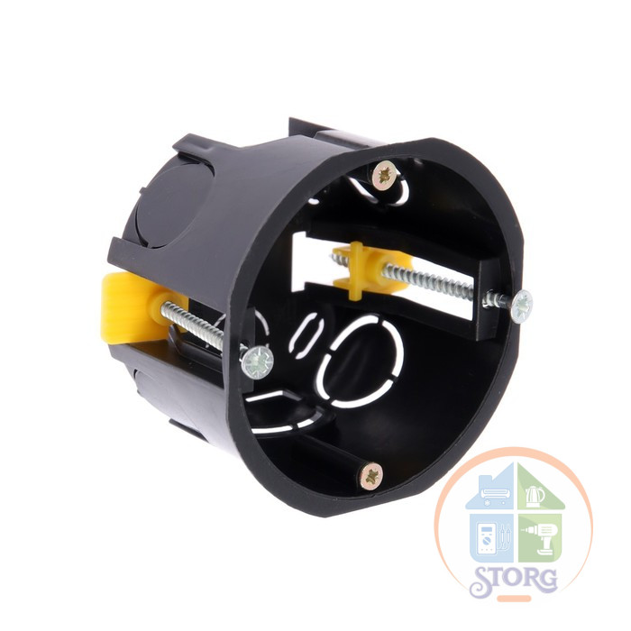 Коробка установочная Luazon Lighting, 68х45 мм, IP20, для полых стен, черная 9855157