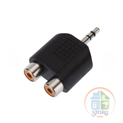 Переходник штекер RCA - 2 гнезда RCA REXANT