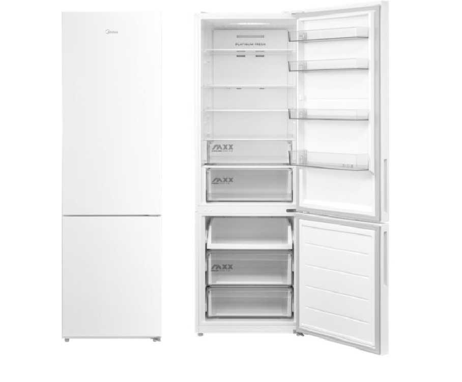 Холодильник Midea MDRB600MMF01 Белый, 322/134л, мороз.снизу, инверторный, No Frost, 201х59,5х67см Холодильник Midea MDRB600MMF01 Белый, 322/134л, мороз.снизу, инверторный, No Frost, 201х59,5х67см