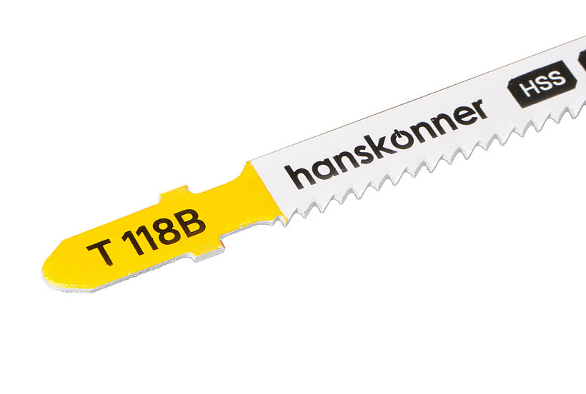 Пилки для лобзика по металлу HANSKONNER H02-118B; Тип-T118B44; (лист 3-5мм, проф.10-30мм) (2шт)