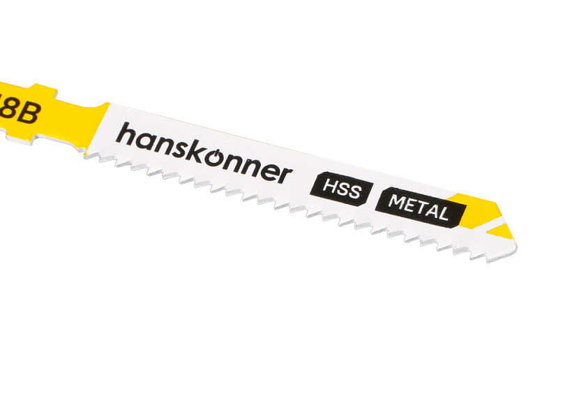 Пилки для лобзика по металлу HANSKONNER H02-118B; Тип-T118B44; (лист 3-5мм, проф.10-30мм) (2шт)