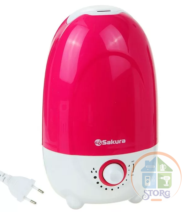 Увлажнитель воздуха SAKURA SA-0603P, 24Вт, ультразвуковой (холодный пар), мех.управл