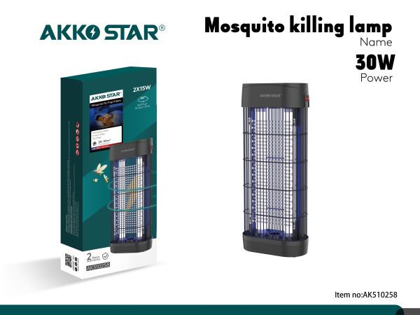 Лампа анти-москитная (мухоловка) Premium электрическая AKKOSTAR 220V/30W площадь 100 черный