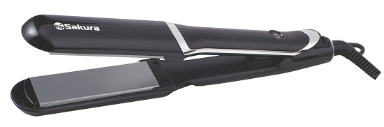 Выпрямитель для волос SAKURA SA-4527BK Premium, черный, 50Вт, керам.пластины,автомат.откл, 5 реж LED