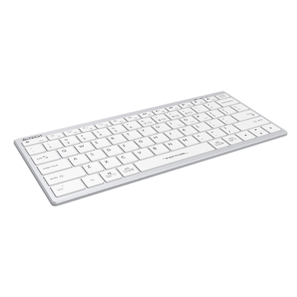 Клавиатура беспроводная A4Tech Fstyler FBX51C, 78кл, slim, USB, Bluetooth/Радиоканал, Белый