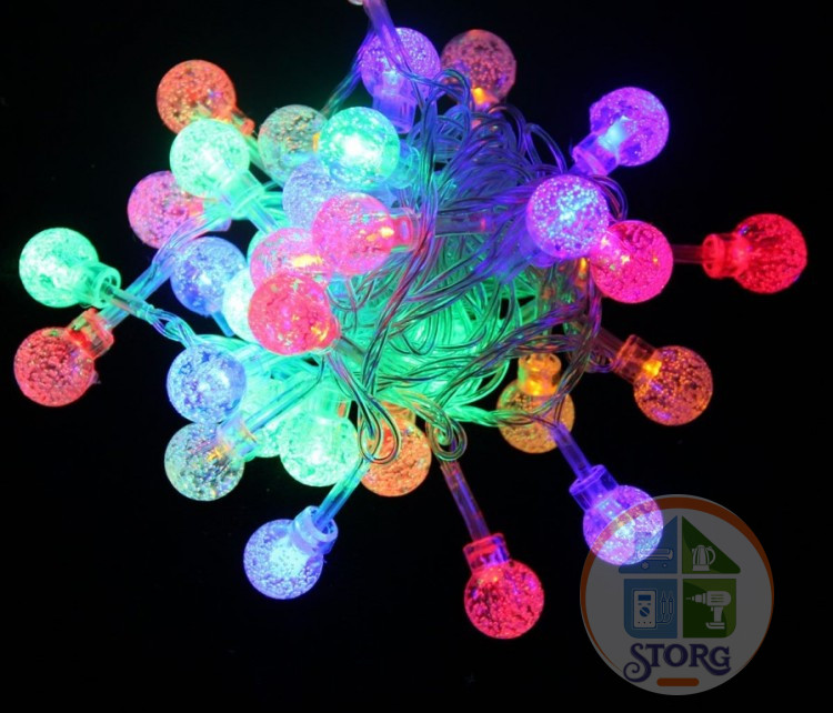 Гирлянда S-TORG "ШАРИК  ПРОЗРАЧНЫЙ" 40 led ( разноцвет)