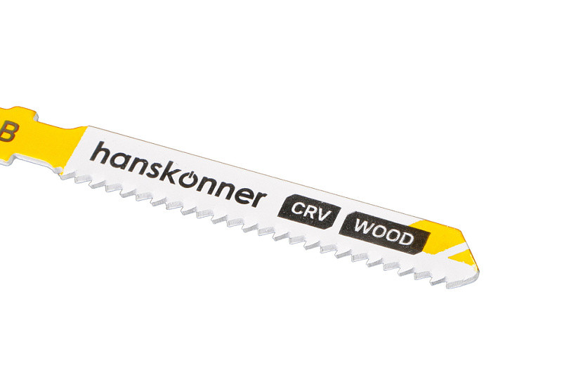 Пилки для лобзика по дереву HANSKONNER H02-119B; Тип-T119B;  (дерево, фанера 3-20мм) (2шт)
