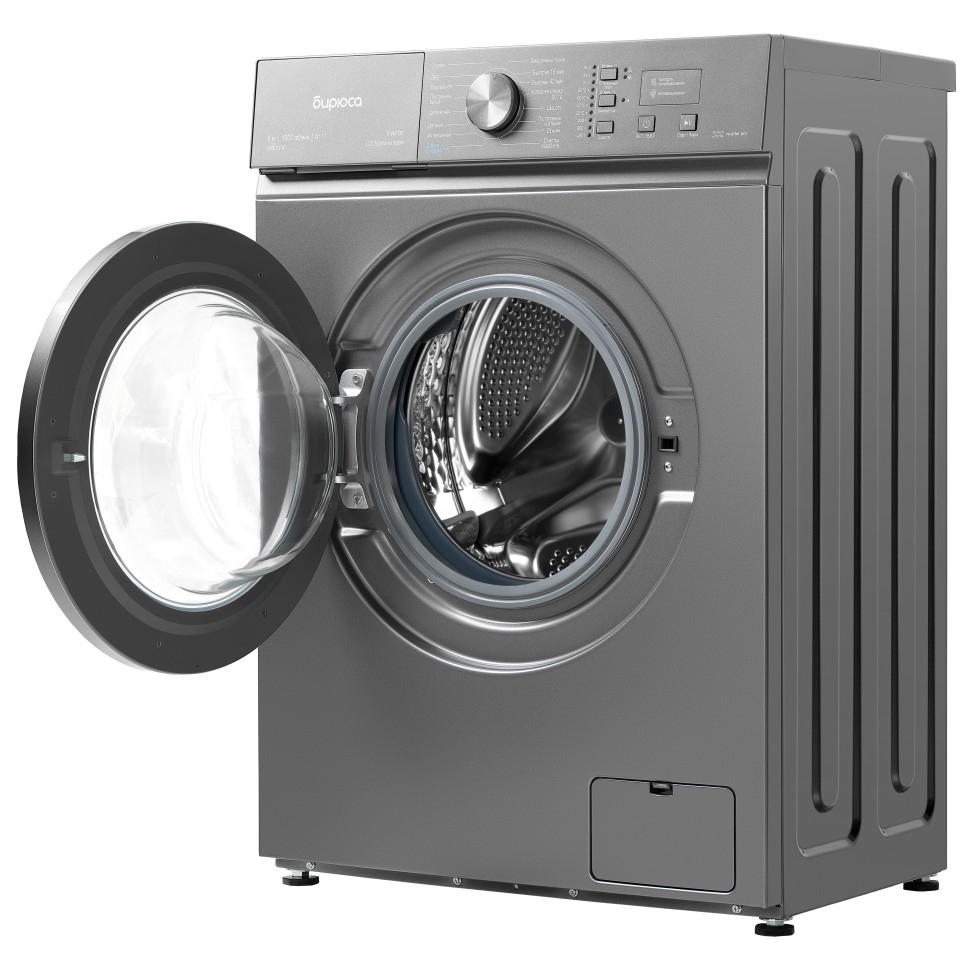 Стиральная машина Бирюса WM-SM510/10 M, 1000об/мин, Инверторный мотор, Пар, Очистка бараб., Металлик Стиральная машина Бирюса WM-SM510/10 M, 1000об/мин, Инверторный мотор, Пар, Очистка бараб., Металлик