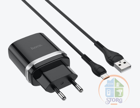 СЗУ HOCO C12Q Smart QC3.0 18Вт + кабель microUSB