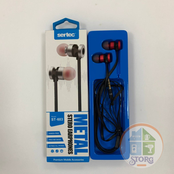 Вакуумные внутриканальные наушники SerteC ST-603 (red)