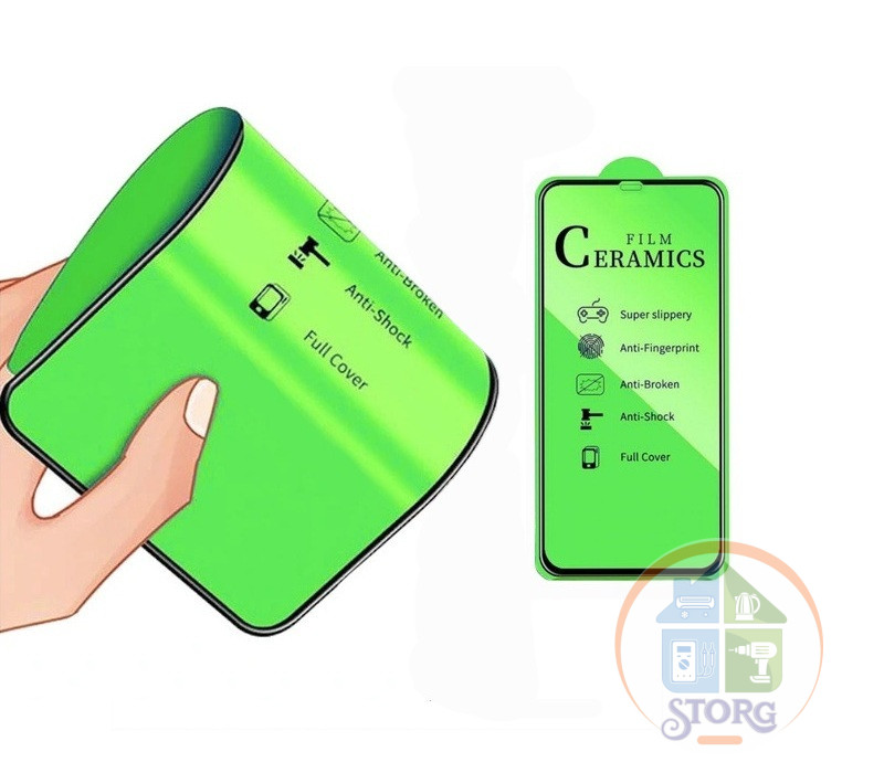 Пленка защитная 9D Full CERAMICS 25/1 iPHONE 6/7/8 BLACK
