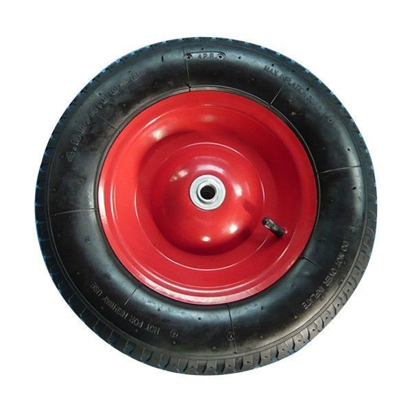 Колесо для строительной тачки PR3001 (16"х 4,00-8 12/100мм), втулка с трубкой, диск сварной