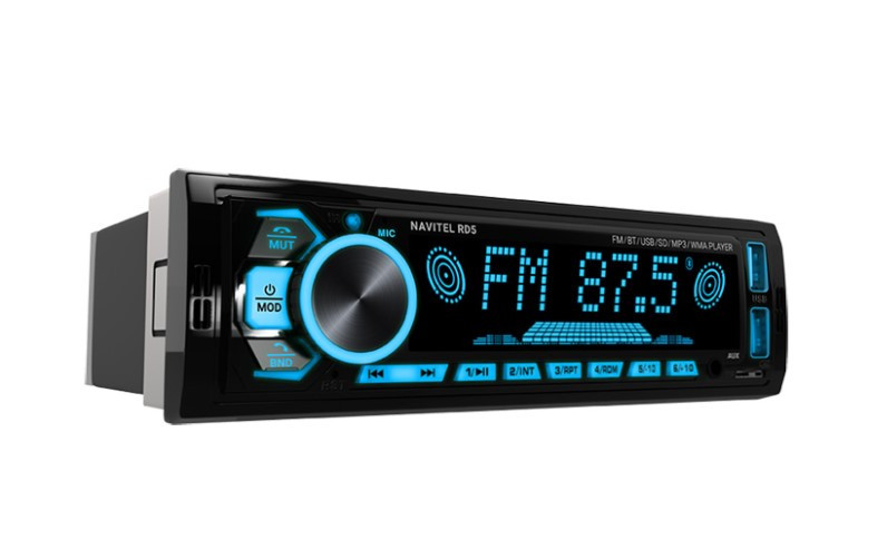 Автомагнитола Navitel RD5, 1 DIN, Bluetooth, USB Type-A, AUX, пульт ДУ