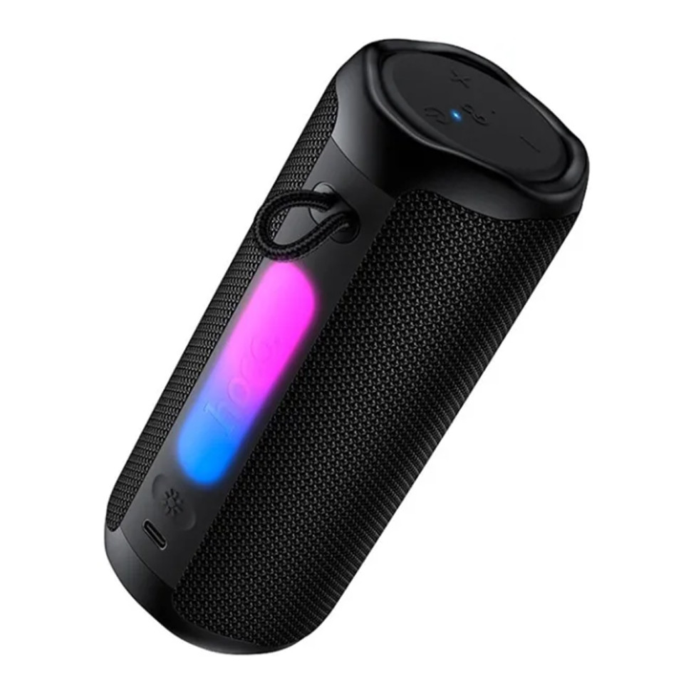 Портативная Bluetooth колонка HOCO HC50 Advantage BT speaker Черный, 52 мм, Bluetooth 6.0, RGB‑подсв