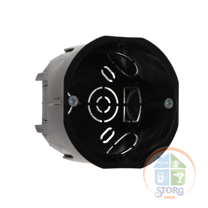 Коробка установочная Luazon Lighting, 68х45 мм, IP20, для сплошных стен, цвет черный 9855149