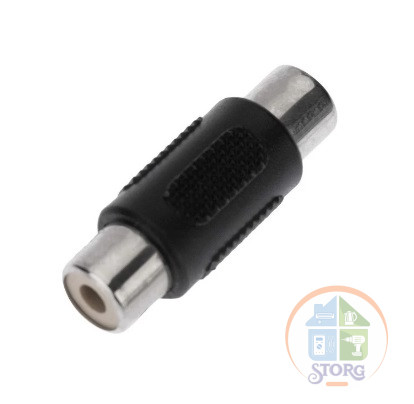 Переходник 1 гнездо RCA - 1 гнездо RCA, монокль REXANT