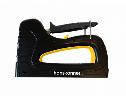Степлер мебельный усиленный Hanskonner HK1071-01-08, скобы 53(6-16мм),гвозди 300(15-16мм), рессорный
