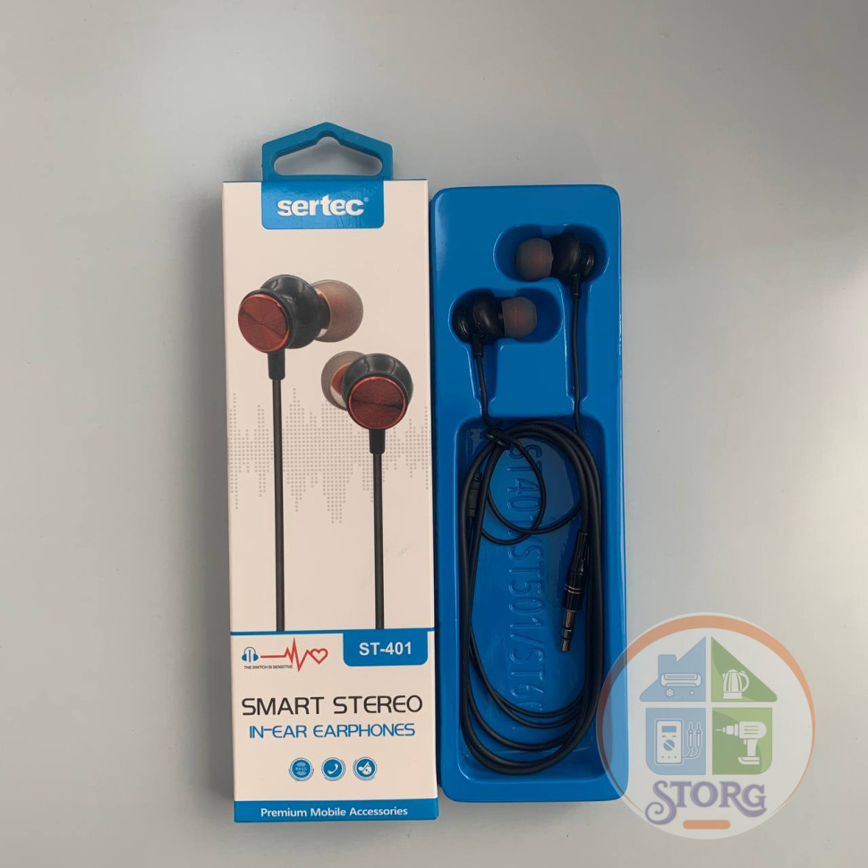Вакуумные внутриканальные наушники SerteC ST-401 (серебро)