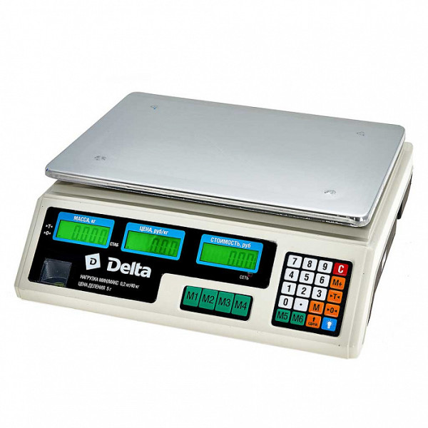 Весы торговые коммерческие электронные  Delta ТВН-40, до 40кг/5г