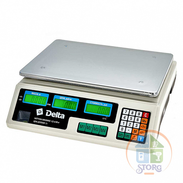 Весы торговые Delta ТВН-40, до 40кг/5г, 33х23 см (5)