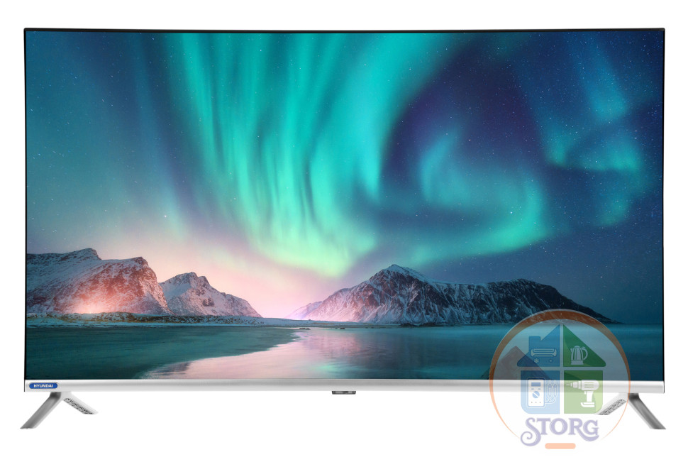 40" Телевизор Hyundai H-LED40BS5008 серебристый 1920x1080, Full HD, 50 Гц, Frameless, Wi-Fi, SMART TV, Android TV