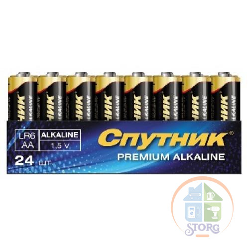 Элемент питания PREMIUM ALKALINE LR6/4S/24, Спутник