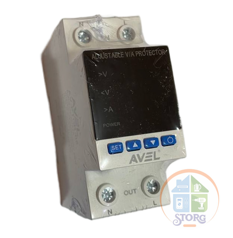 Реле контроля напряжения AVEL AC140-210V/230-300V 50/60Hz 1-63A