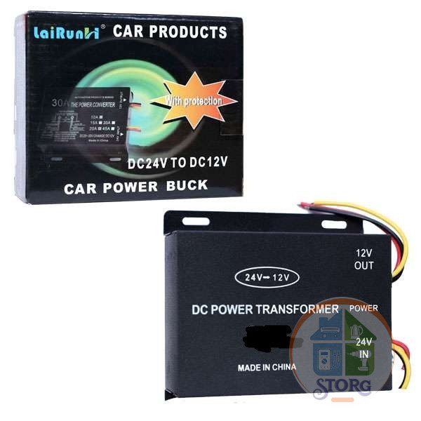 Автомобильный инвертор (преобразователь напряжения) 24V>>12V 60A(720W)