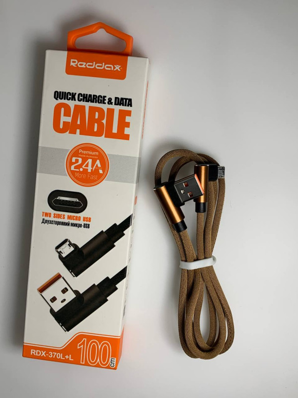 USB Кабель Reddax RDX-370 L+L micro usb 1м обрезиненный (brown)
