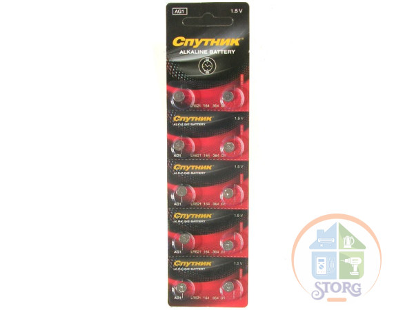 Элемент питания ALKALINE BATTERY AG1/10B, Спутник
