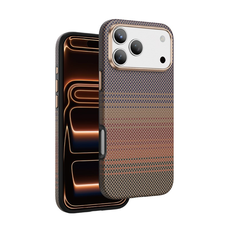Чехол KAVLER Kevlar с MagSafe Magnetic для iPhone 17 Pro (#9 sunset orange)