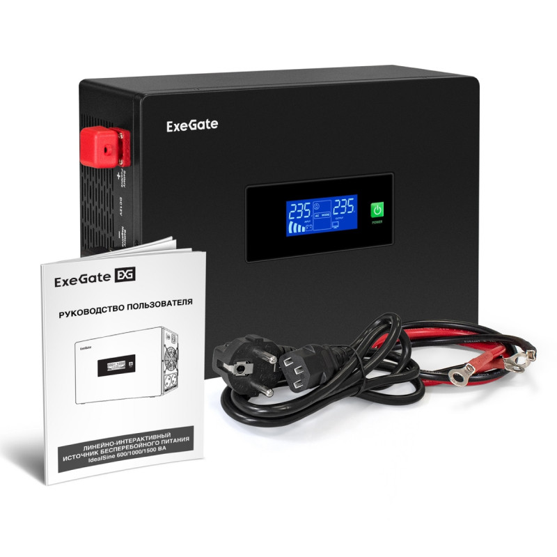 Источник бесперебойного питания ExeGate IdealSine SR-600.LCD.2SH 600VA/W (синус,для котла,настен) Источник бесперебойного питания ExeGate IdealSine SR-600.LCD.2SH 600VA/W (синус,для котла,настен)