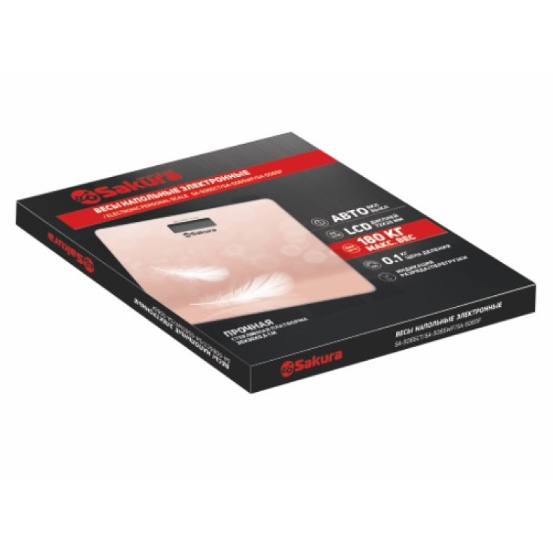 Весы напольные электронные SAKURA SA-5065F ultraslim 180кг "перья"