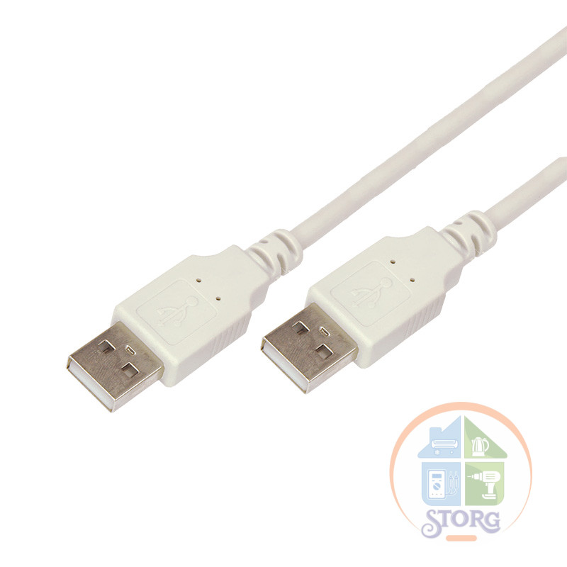 Кабель USB (шт. USB A - шт. USB A) 3 метра, серый REXANT