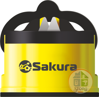 АКЦИЯ! Ножеточка SAKURA SA-6655Y с вольфрамовым покрытием, фиксация на поверхн., резиновая подложка