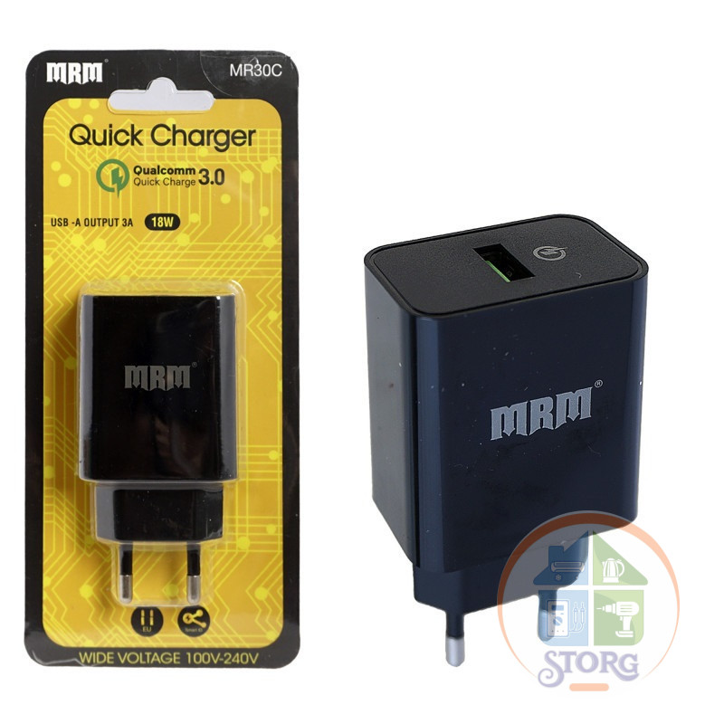 СЗУ MRM MR30 QC3.0 5V/3.1A 1USB Black