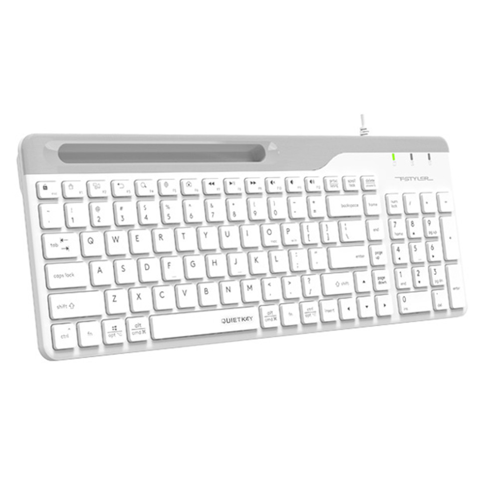 Клавиатура проводная A4Tech Fstyler FK25, 103кл., RU/EN, USB, Белый/серый