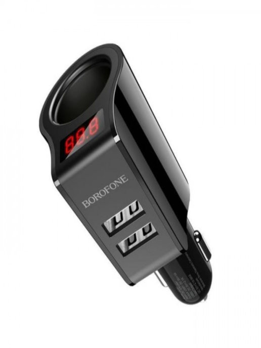 АЗУ BOROFONE DZ32 Cool tool digital display cigarette lighter in-car charger (Black)