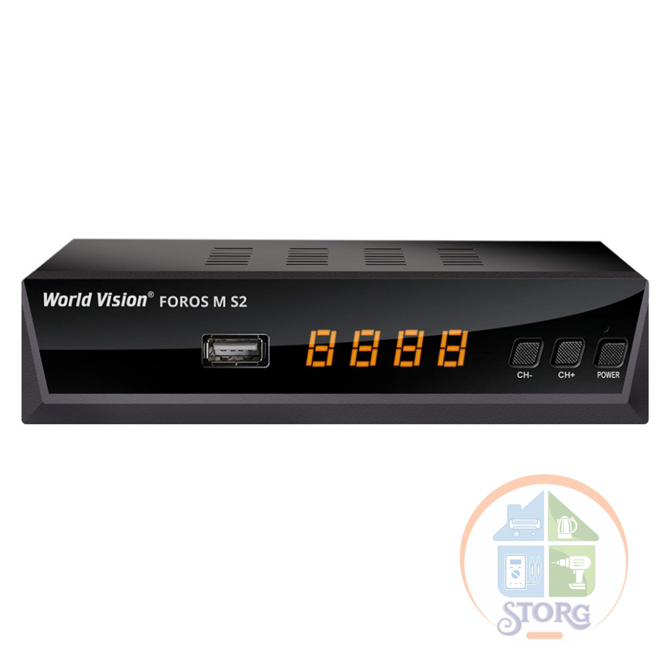 Спутниковый ресивер World Vision Foros M S2 ( Металл , Дисплей , мощ. проц GUOXIN GX6605 (600МГц)
