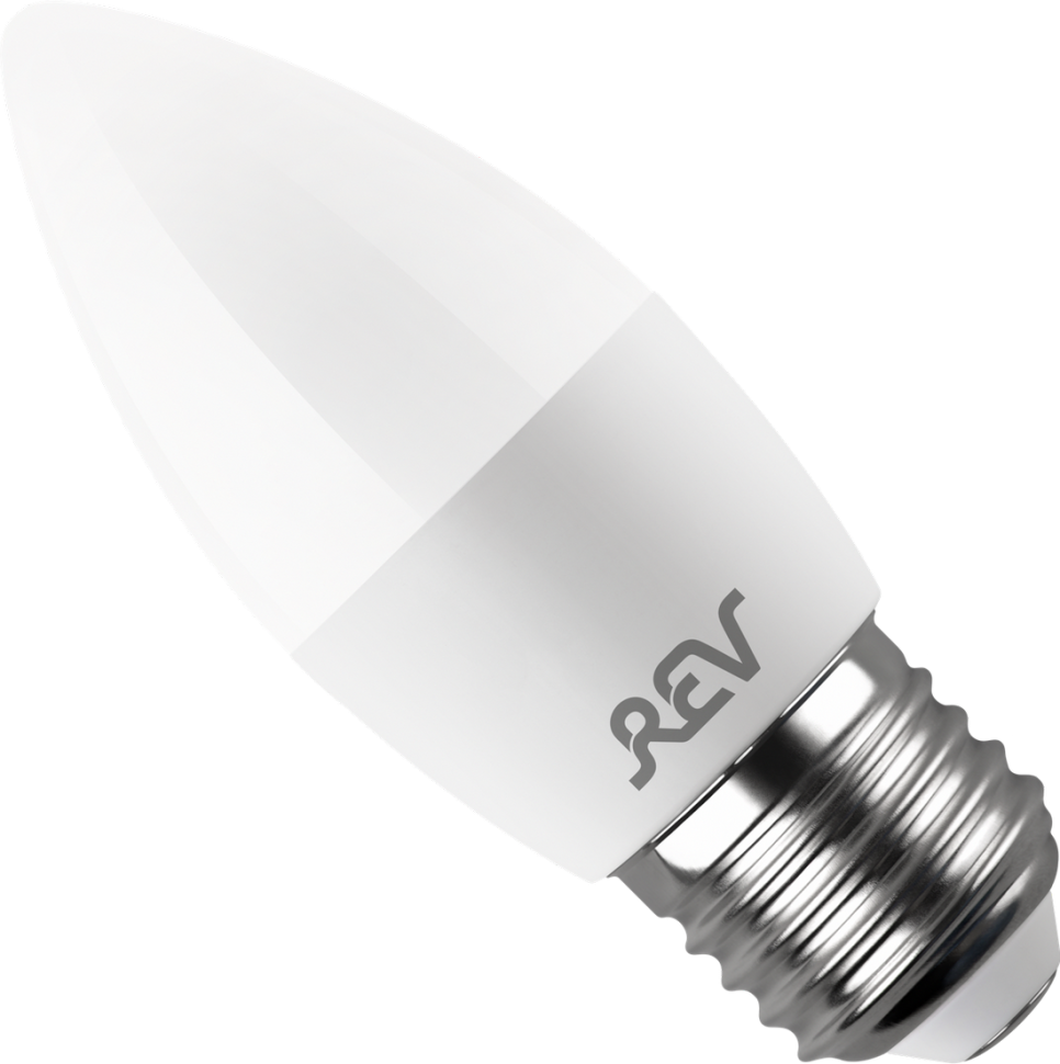 Светодиодная лампа REV LED C37 Е27 9W, 2700K, теплый свет