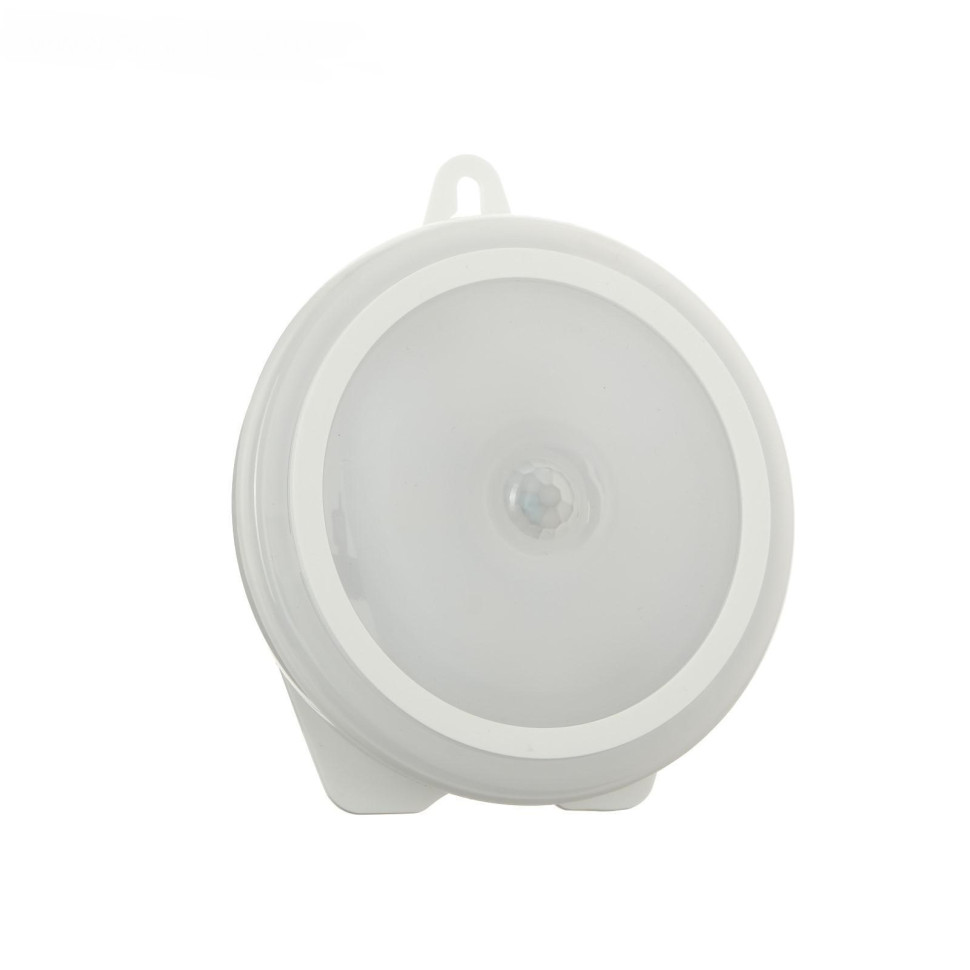 Светодиодный - ночник светильник   с датчиком движения, 6 LED, 2,5 Вт, от батареек 3*AAA, 6500К, белый 5198858