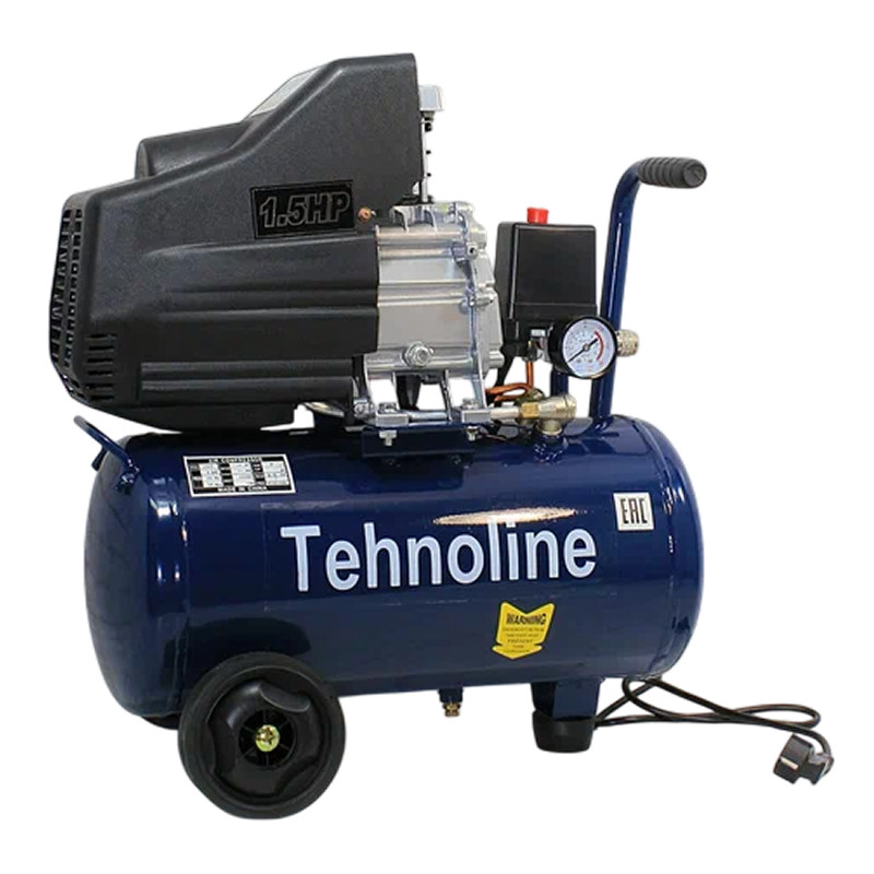 Компрессор Tehnoline Т210/25/1,5кВт, 8 атм, прямая передача, 1порш