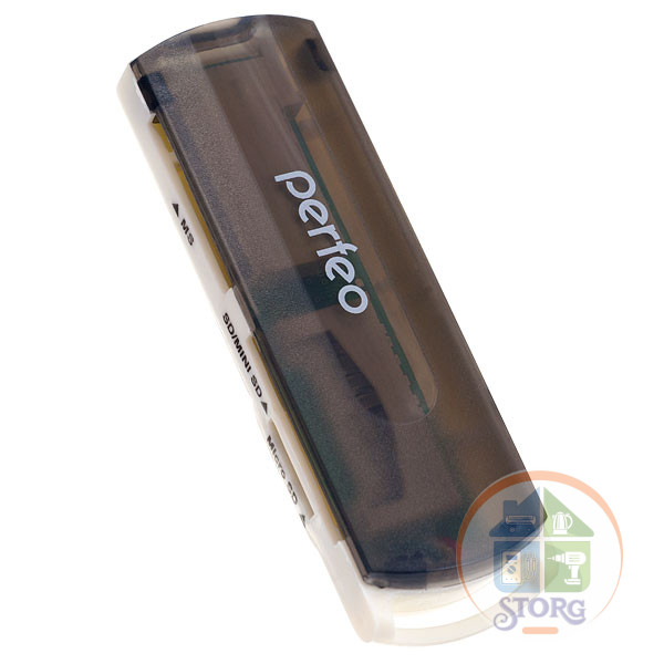 Perfeo Card Reader SD/MMC+Micro SD+MS+M2, (PF-VI-R013 Black) чёрный