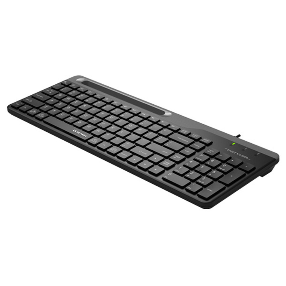 Клавиатура проводная A4Tech Fstyler FK25, 103кл, RU/EN, slim, USB, Черный/серый