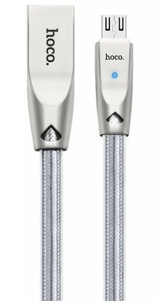 USB Кабель HOCO U9 Micro USB 1.2м (серебро)